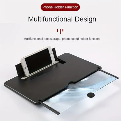 Universal 10/12 Inch HD Mobile Phone Screen Amplifier Anti-Blue Light Eye Protection Phone Magnifying Glass for Video Game Movie