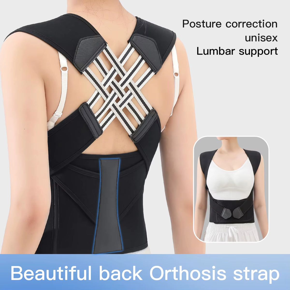 Back Brace Posture Corrector for Women and Men, Shoulder Straightener Adjustable Full Back Support Upper and Lower Pain Relief