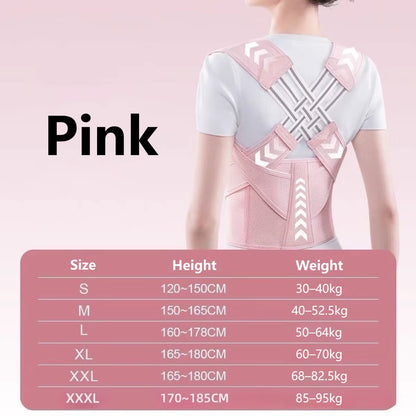 Back Brace Posture Corrector for Women and Men, Shoulder Straightener Adjustable Full Back Support Upper and Lower Pain Relief